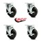 Service Caster 5 Inch Phenolic Wheel Swivel Top Plate Caster Set with Brake SCC-20S514-PHS-TLB-TP3-4 - alternate 4